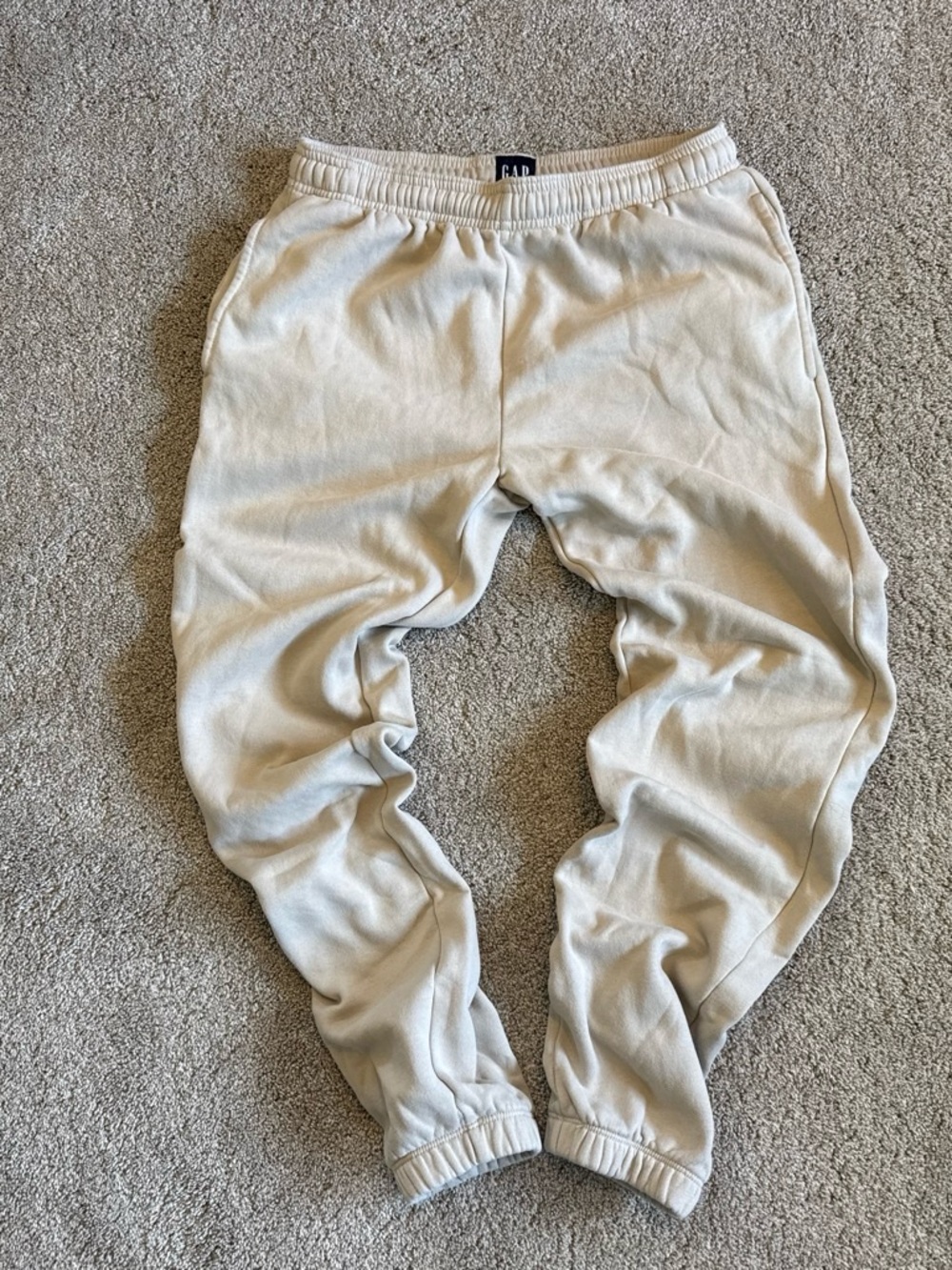 GAP Cream Jogger Sweatpants